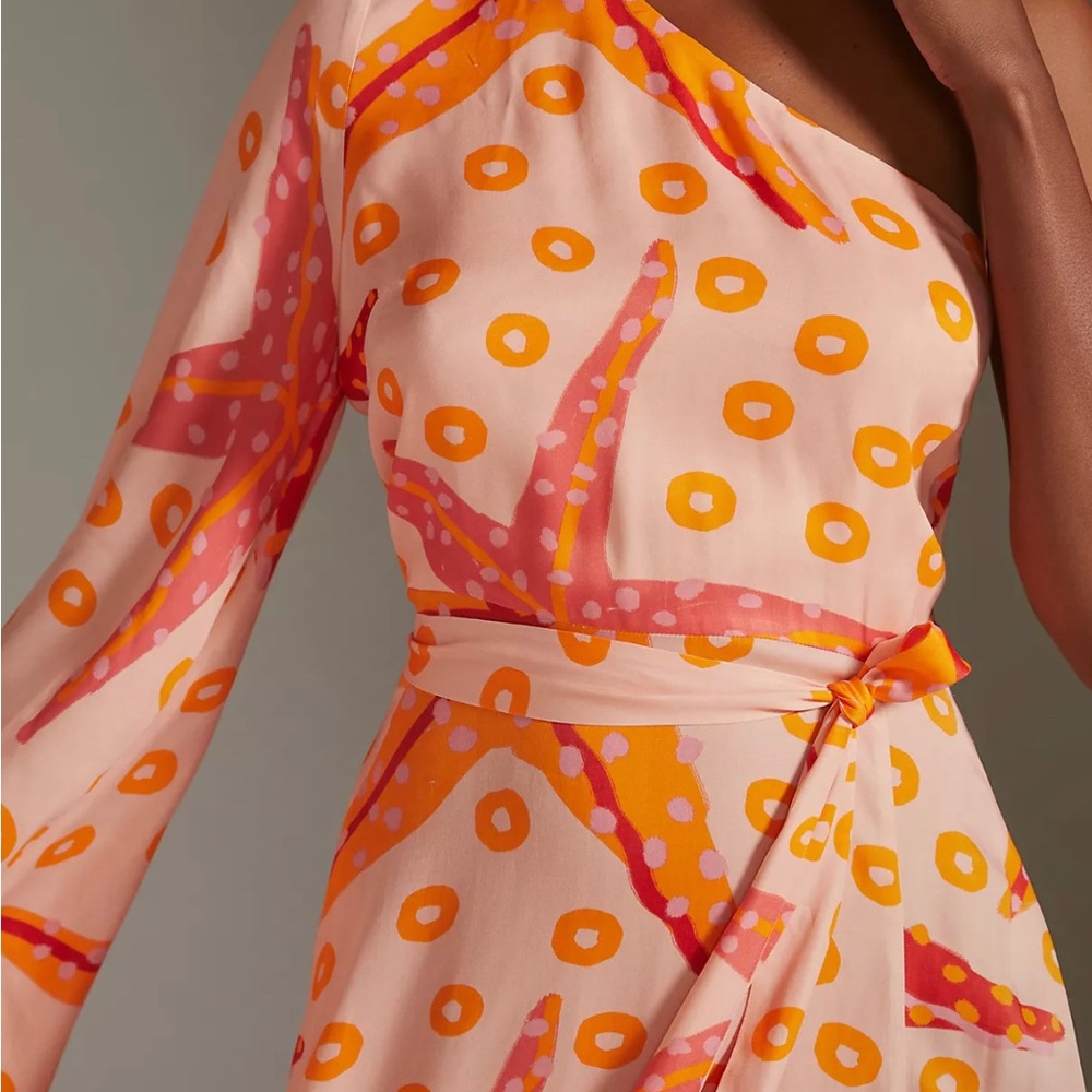 FARM Rio x Anthropologie one shoulder starfish maxi dress NWT - Picture 2 of 4